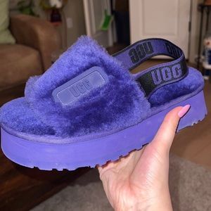 Purple Ugg Platform Slides
